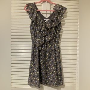 BCBG Floral Ruffle Dress Size Small